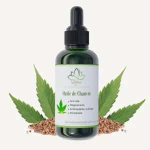 Huile de chanvre 50 ml Lotus Bio Huile de chanvre 50 ml Lotus Bio packshot flacon