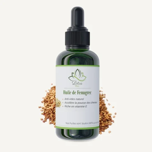Huile de fenugrec 50 ml Lotus Bio packshot flacon en verre ambré