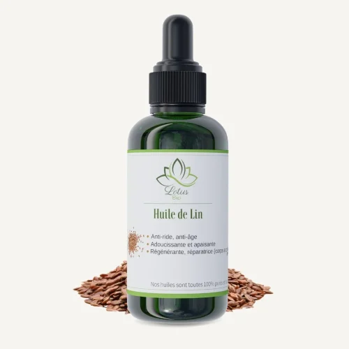 Huile de lin 50 ml Lotus Bio packshot flacon