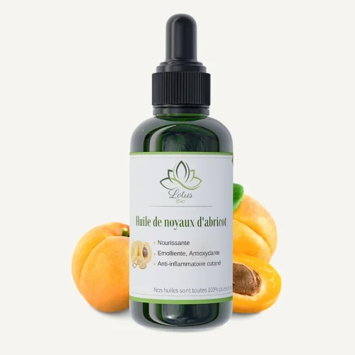 Huile de noyaux d’abricot – 50 ml – Lotus Bio Huile de noyaux d’abricot 50 ml Lotus Bio packshot flacon