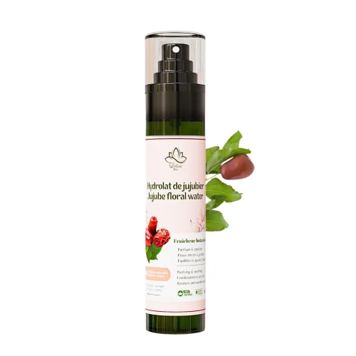 Hydrolat de jujubier – 170 ml – Lotus Bio Bouteille d'hydrolat de jujubier (Sidr) Lotus Bio 170 ml