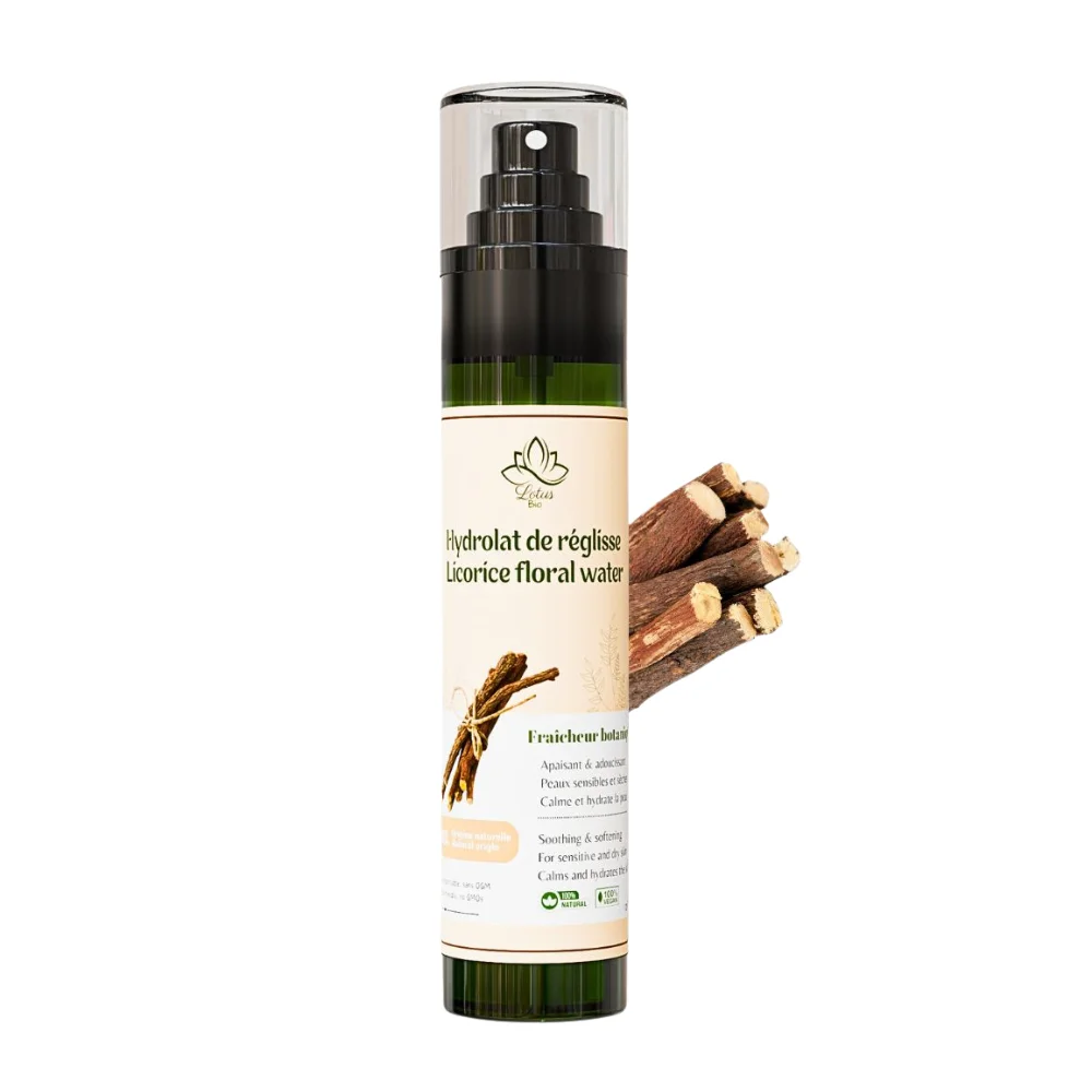 Hydrolat de reglise 170 ml Lotus Bio Flacon d'hydrolat de réglise Lotus Bio de 170 ml