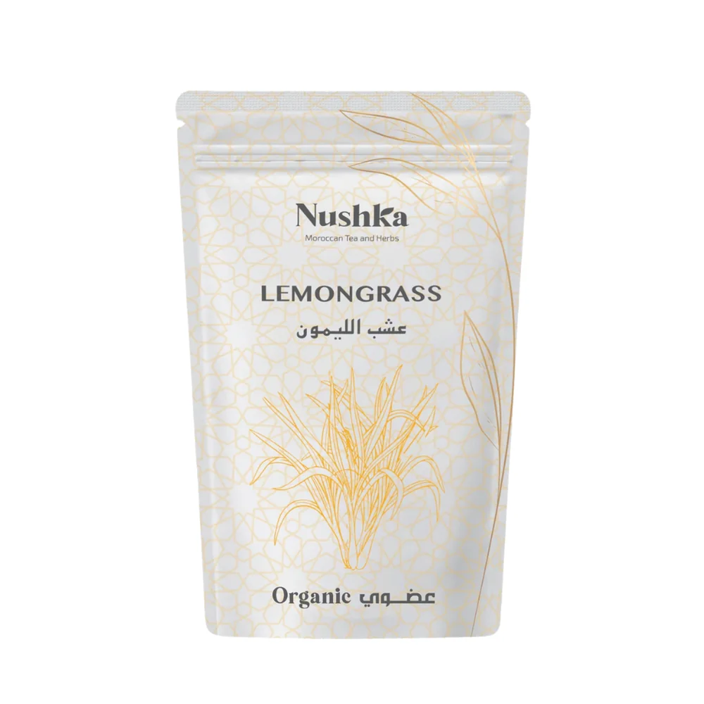 Packshot Lemongrass 30 g de Nushka feuilles citronnées pour infusion