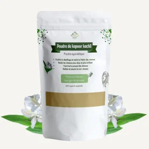 Poudre de kapoor kachli 100 g Lotus Bio Packshot du sachet de poudre de kapoor kachli Lotus Bio de 100 g sur fond blanc