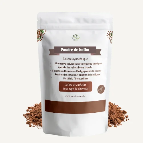 Poudre de katha 100 g Lotus Bio Packshot de poudre de katha Lotus Bio 100 g