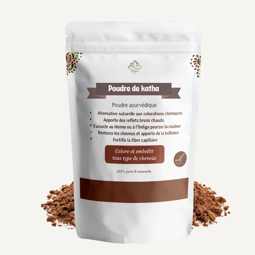 Poudre de katha 100 g Lotus Bio Packshot de poudre de katha Lotus Bio 100 g