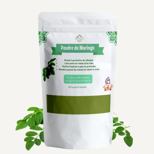 Poudre de moringa 100 g Lotus Bio Sachet de poudre de moringa Lotus Bio de 100 g