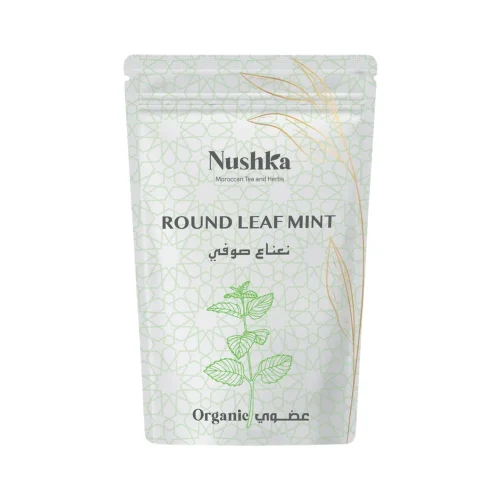 Round Leaf Mint 30 g Nushka infusion en feuilles Packshot Round Leaf Mint 30 g de Nushka feuilles de menthe ronde
