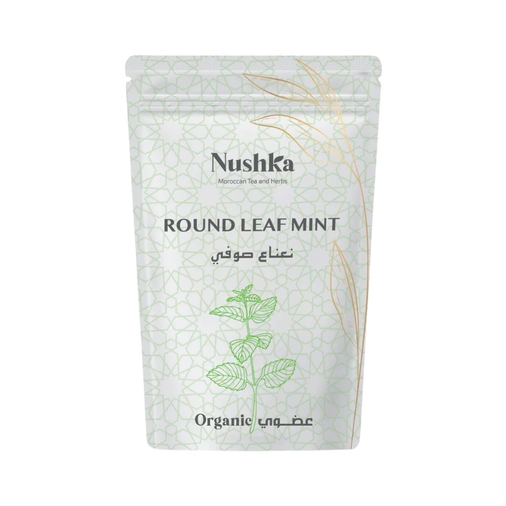 Round Leaf Mint 30 g Nushka infusion en feuilles Packshot Round Leaf Mint 30 g de Nushka feuilles de menthe ronde