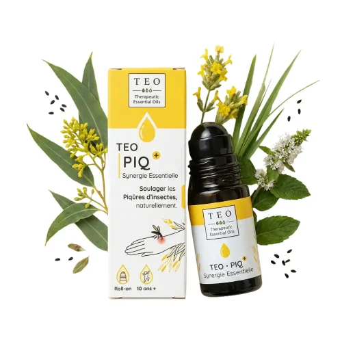 Flacon TEO-PIQ PLUS 10 ml en verre avec étiquette et compte-gouttes