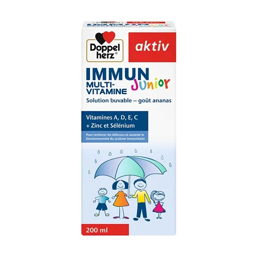 Flacon d’Aktiv Immun Junior multivitamine 200ml Doppelherz