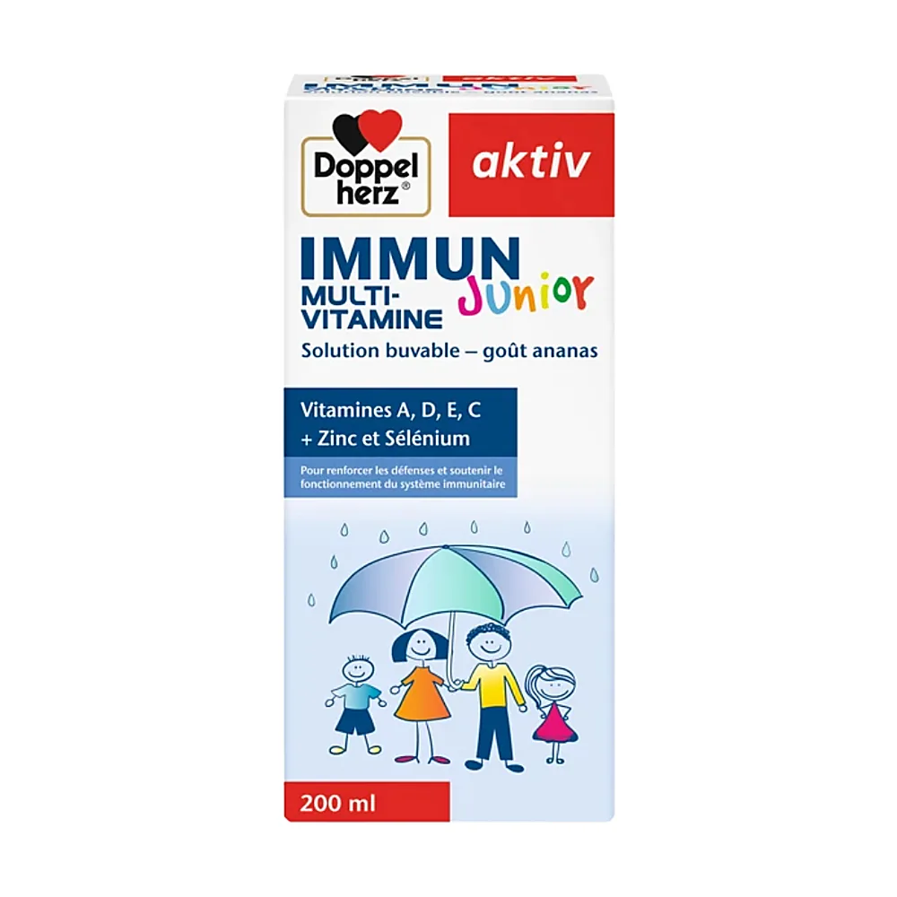 Aktiv Immun Junior Multivitamine 200ml Doppelherz Flacon d’Aktiv Immun Junior multivitamine 200ml Doppelherz