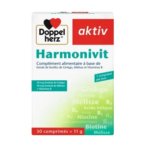 Harmonivit 30 comprimés Doppelherz Boîte d’Harmonivit 30 comprimés Doppelherz sur fond blanc