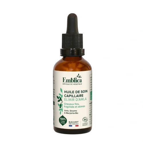 Huile soin capillaire Elixir d’Amla 50 ml Emblica Huile de soin capillaire Elixir d’Amla 50 ml Emblica soin naturel