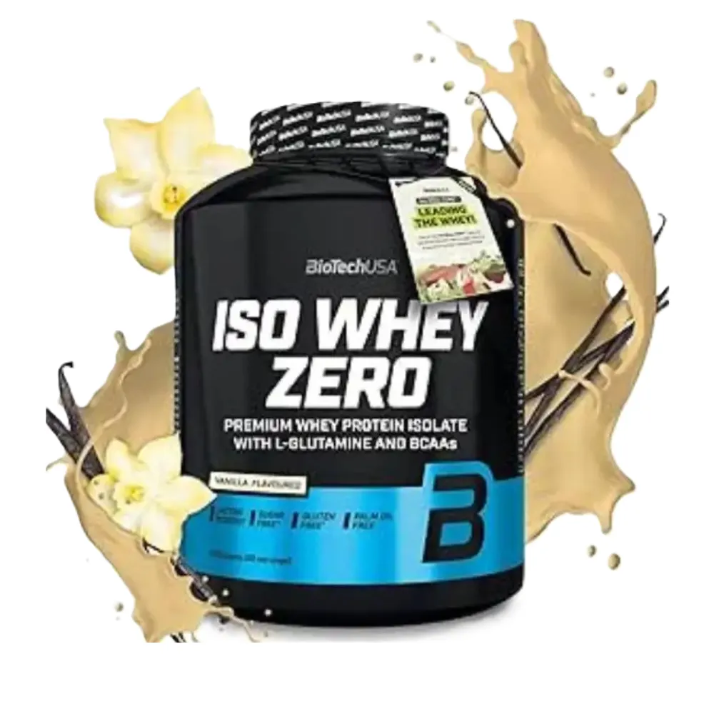 Iso Whey Zero Vanille – 1816 g – BioTech Iso Whey Zero Vanille 1816 g BioTech en poudre pour shakes et préparations variées