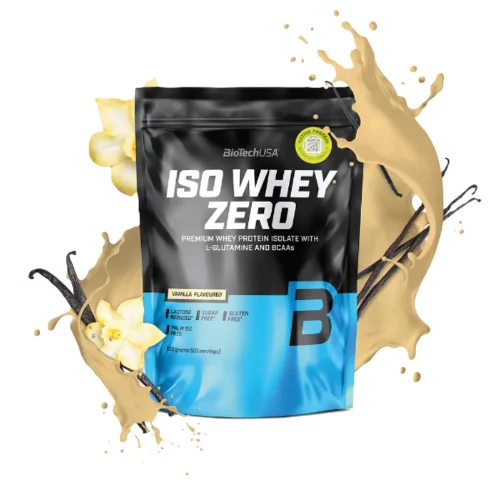 Iso Whey Zero Vanille – 500 g – BioTech Iso Whey Zero Vanille 500 g BioTech en poudre pour shakes et recettes rapides