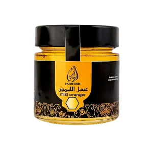 Pot de miel d’oranger 250g J'aime Ardi naturel, vue de face avec étiquette