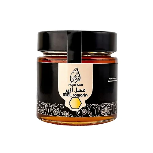 Pot de miel de romarin 250g J'aime Ardi naturel, packshot frontal