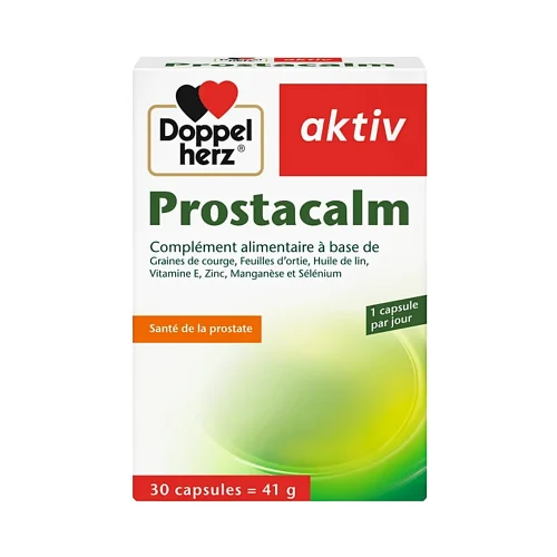 Prostacalm 30 capsules Doppelherz Flacon de Prostacalm 30 capsules Doppelherz sur fond blanc