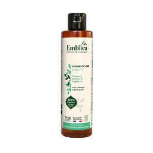 Shampooing vitalité 200 ml Emblica formule naturelle Shampooing vitalité 200 ml Emblica pour cheveux fatigués