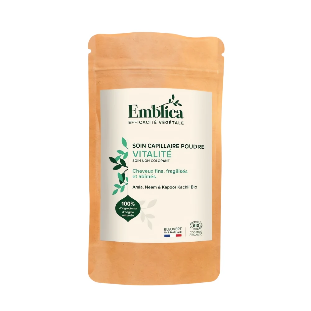 Soin capillaire poudre vitalité 100 g Emblica Soin capillaire poudre vitalité 100 g Emblica formule naturelle
