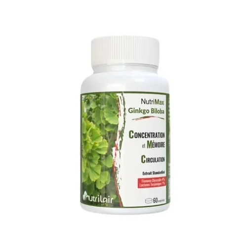 boîte ginkgo biloba 60 comprimés nutrimax