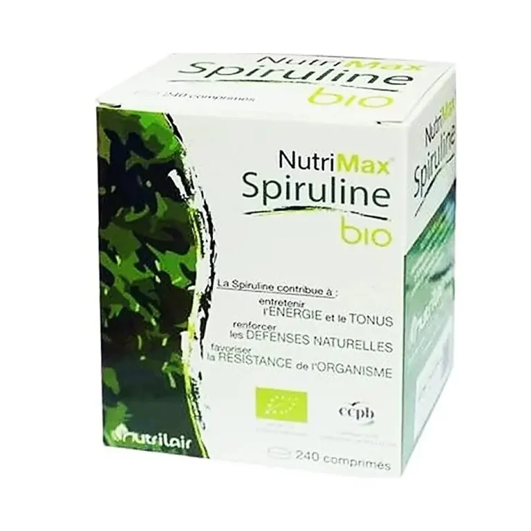 Spiruline Bio 240 comprimés nutrimax boîte spiruline bio 240 comprimés nutrimax
