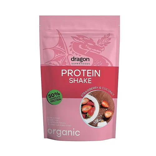 Shake protéiné fraise et noix de coco 450 g Dragon Superfoods Shake protéiné fraise noix de coco 450 g Dragon Superfoods
