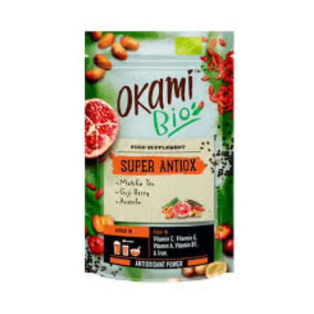 Emballage de Super Antioxidant Okami, format 150 g de poudre en sachet