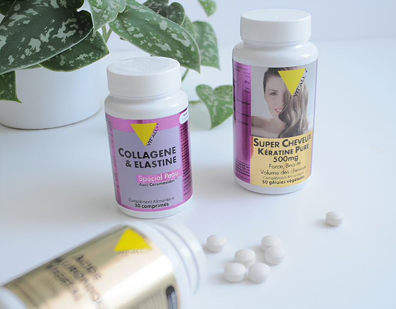 Complément alimentaire pour cheveux et ongles collagène kératine biotine