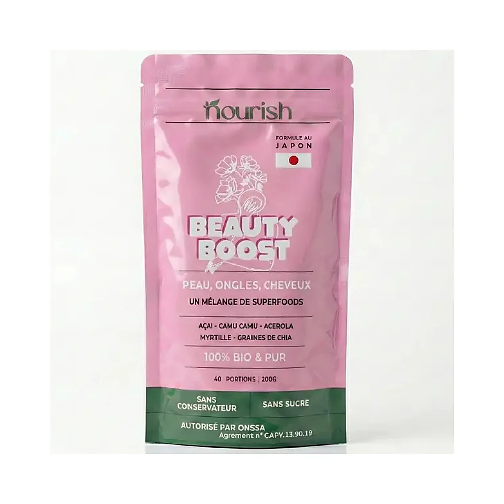 Boost beauté Nourish – 200 g Sachet Boost beauté Nourish 200 g, poudre en packaging doypack