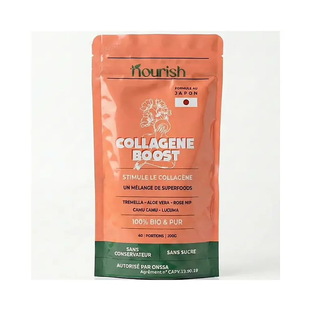 Boost collagène Nourish – 200 g Sachet Boost collagène Nourish 200 g, poudre en doypack