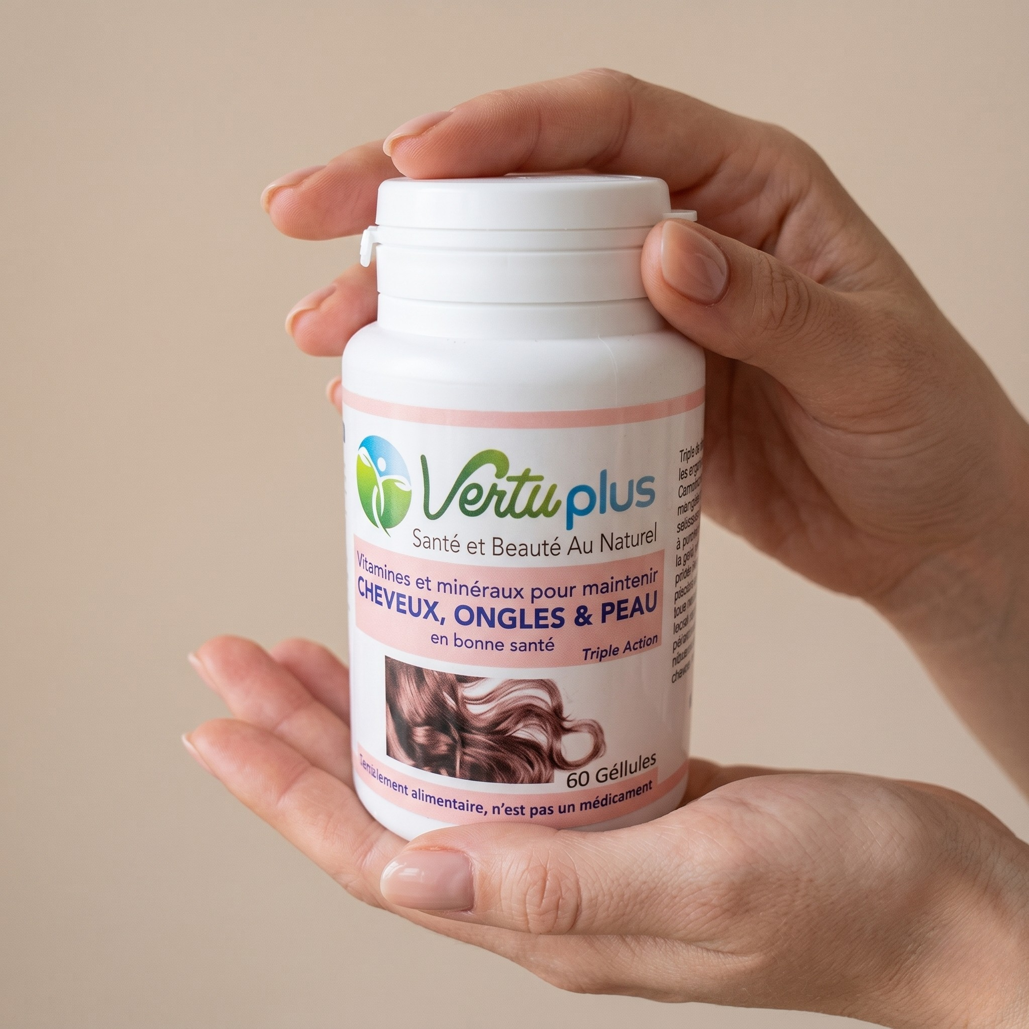 Complément alimentaire peau ongles cheveux beauté biotine collagène