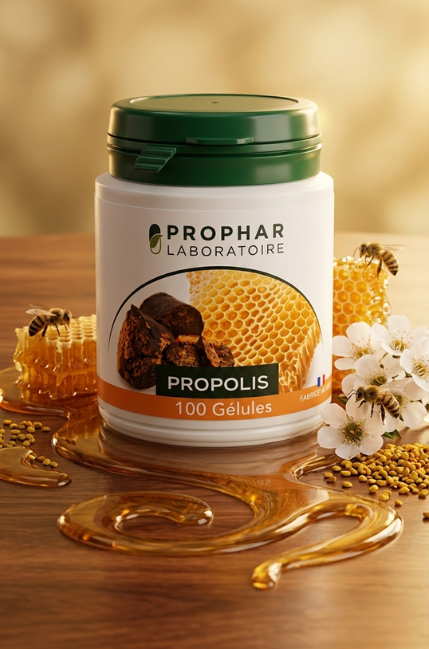 Propolis bio Maroc gamme gélules spray liquide capsules sirop propolis verte