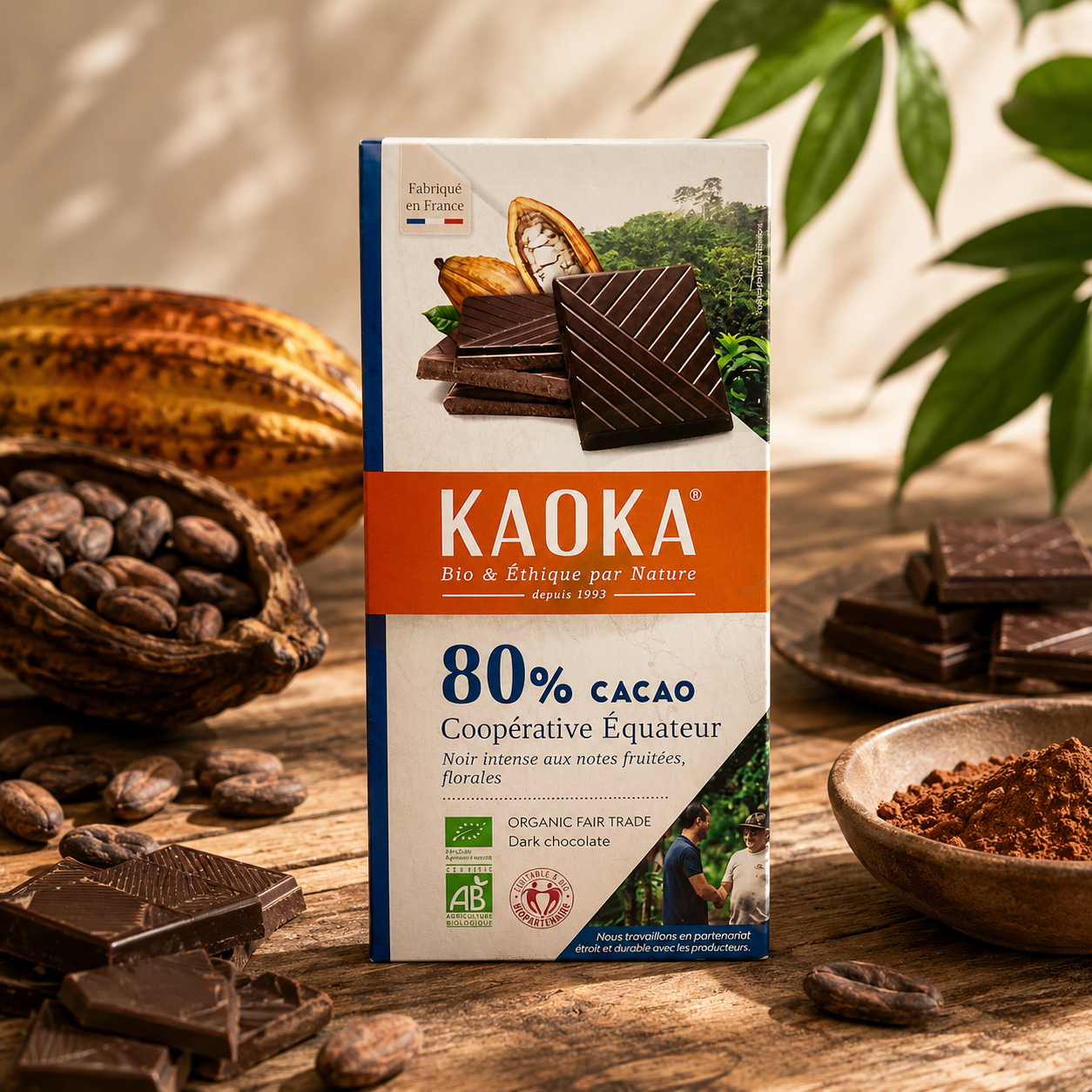Chocolat noir de qualité bio bienfaits antioxydant magnésium dark chocolate
