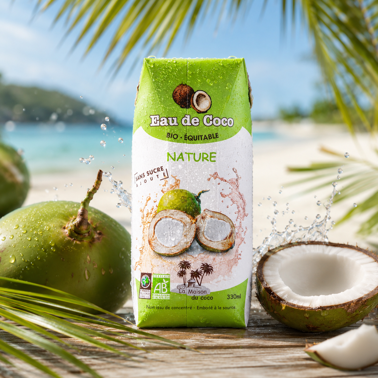 Eau de coco bio sans sucre prix maroc livraison rapide