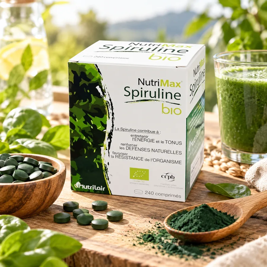 Spiruline Maroc – spiruline bio Nutrimax en comprimés
